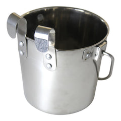 Stainless Steel Pail, Flat Sided Hook-On with Rivets, 1 qt