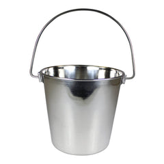 Stainless Steel Pail, Round with Rivets, 2 qt