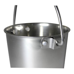 Stainless Steel Pail, Round with Rivets, 4 qt