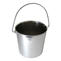 Stainless Steel Pail, Round with Rivets, 4 qt