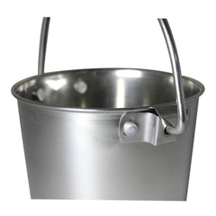 Stainless Steel Pail, Round with Rivets, 9 qt