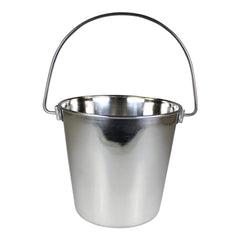 Stainless Steel Pail, Round with Rivets, 9 qt