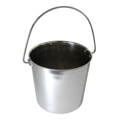 Stainless Steel Pail, Round with Rivets, 9 qt