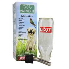 Lixit Glass Water Bottle 16 oz, Large Tube