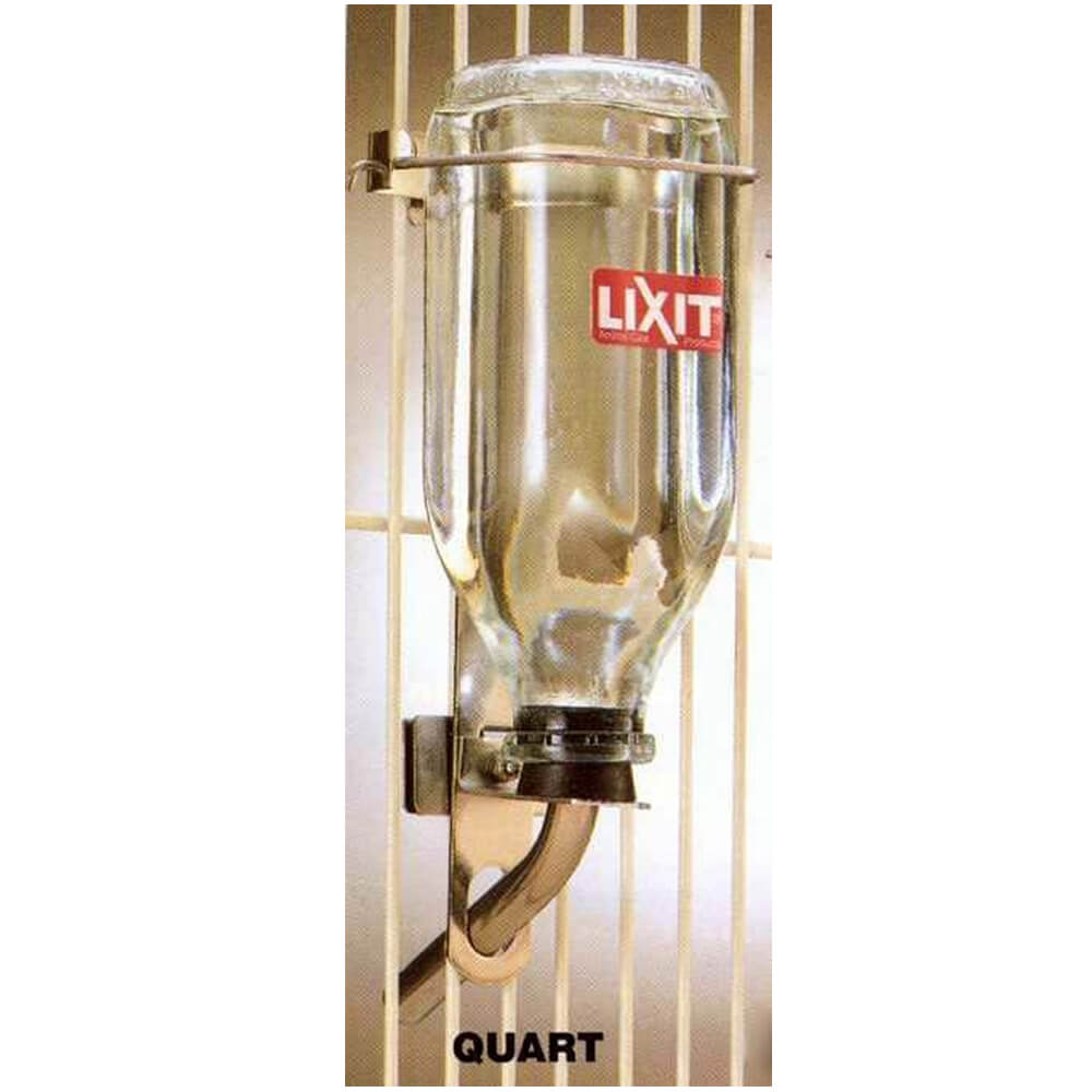 Lixit Glass Water Bottle 32 oz, Large Tube