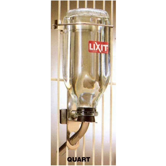 Botella de agua de vidrio Lixit de 946 ml (32 oz), tubo mediano