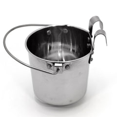 Stainless Steel Pail, Flat Sided Hook-On with Rivets, 1 qt