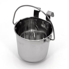 Stainless Steel Pail, Flat Sided Hook-On with Rivets, 1 qt