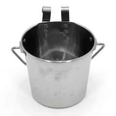 Stainless Steel Pail, Round with Rivets, 9 qt