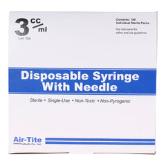 Jeringas Air-Tite con agujas de 3 cc-22 g x 3/4" LS