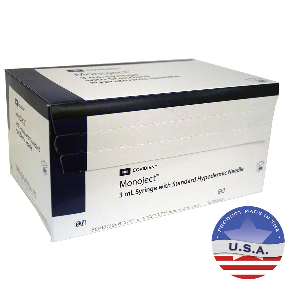 Rx Monoject 3cc x 22g x 1.5LL syringe x 100ct