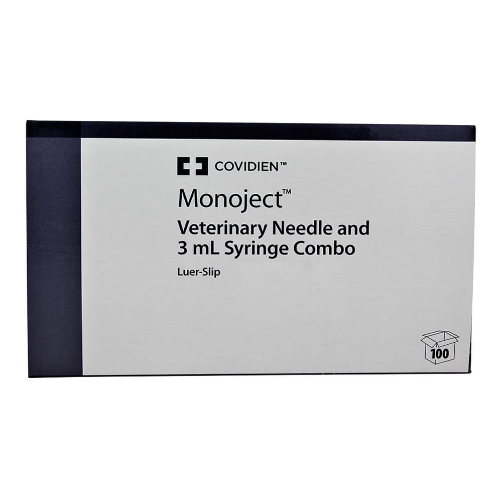 Monoject Syringes with Needles  3 cc LS with 25g x 5/8"