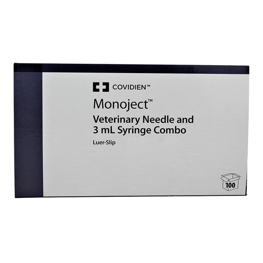 Monoject Syringes with Needles  3 cc LS with 25g x 5/8"