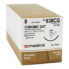Rx Chromic Gut  Absorbable Suture  19 mm  30" x 3/0 x 12 ct