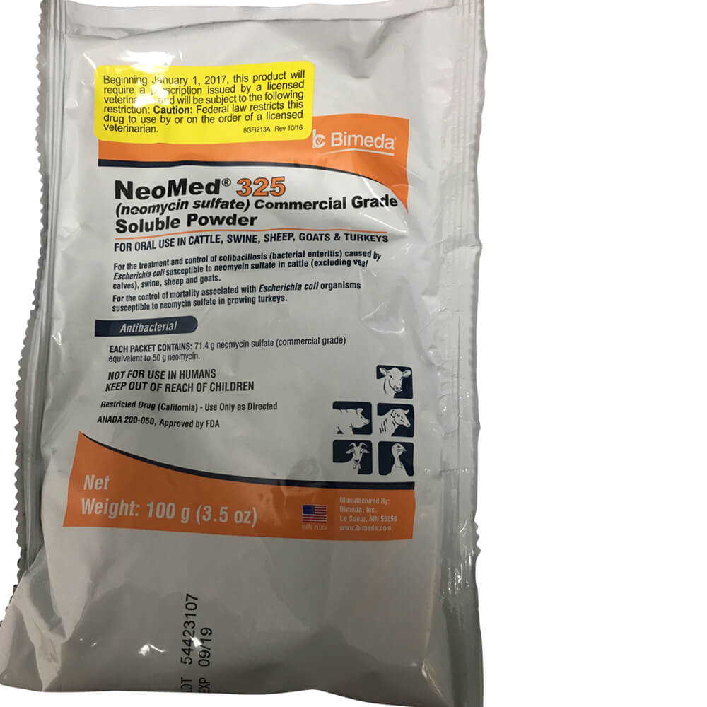 مسحوق قابل للذوبان من Rx Neomix 325 × كيس 100 جرام