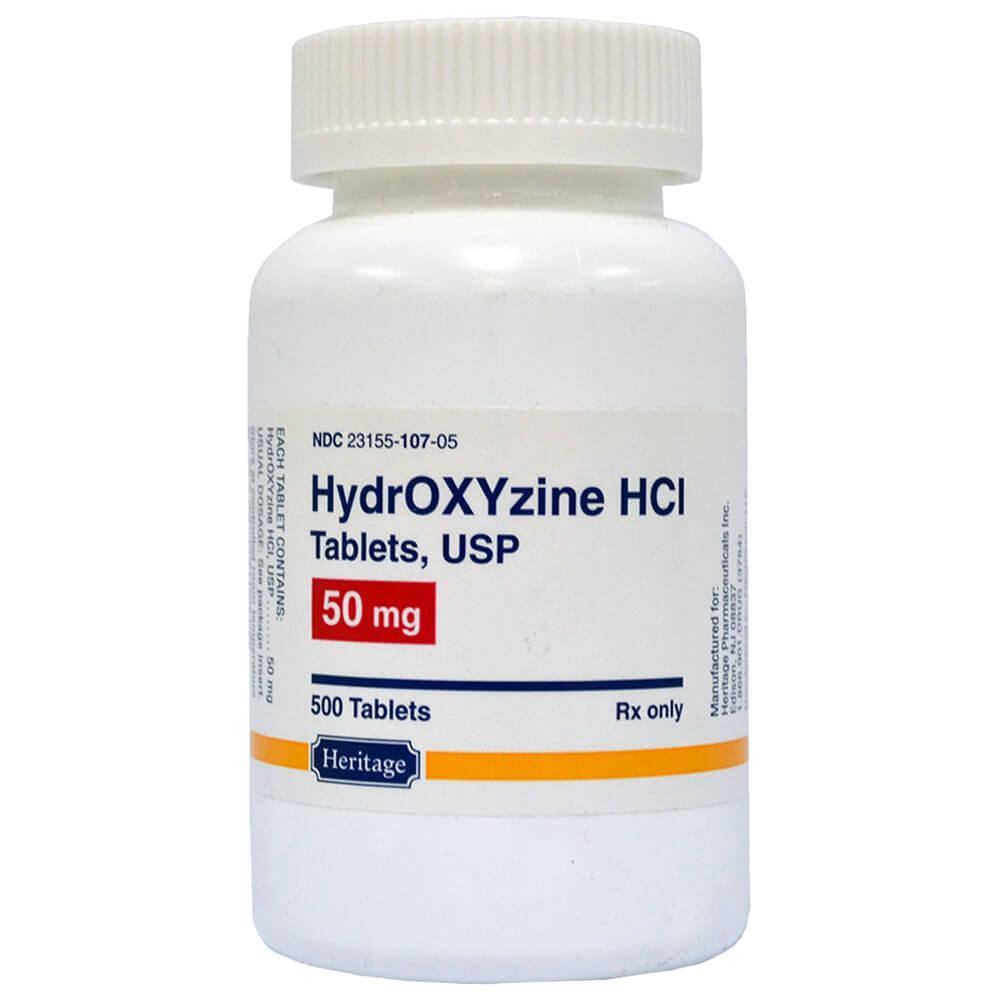 Rx Hydroxyzine 50mg x 500 tablets