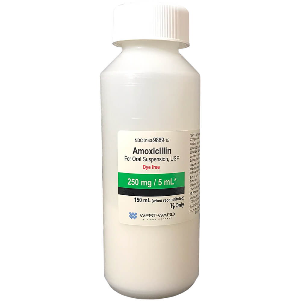 Rx Amoxicillin 250mg/5ml x 150ml suspension