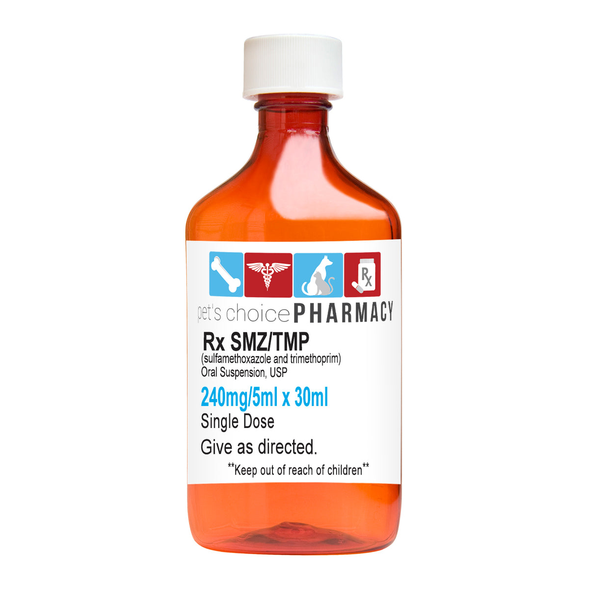 Rx SMZ/TMP 240mg/5ml x 30ml suspension