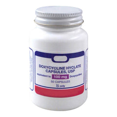 Rx Doxycycline Hyclate 100mg x 50 capsules