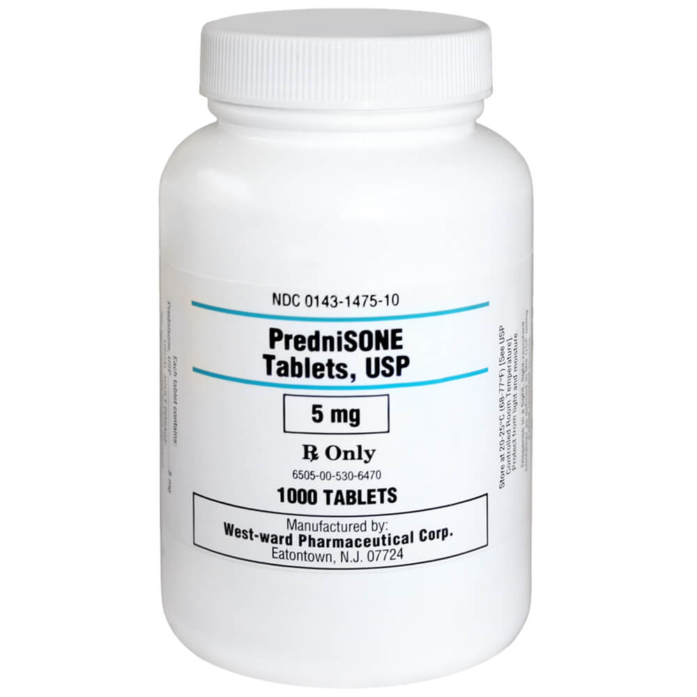 Rx PredniSONE Tablets 5mg, 1000 tablets