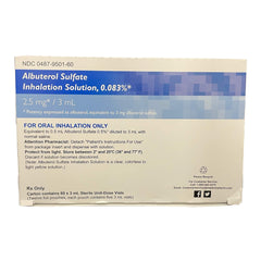 Solución para inhalación de albuterol al 0,083% (60 comprimidos de 3 ml)