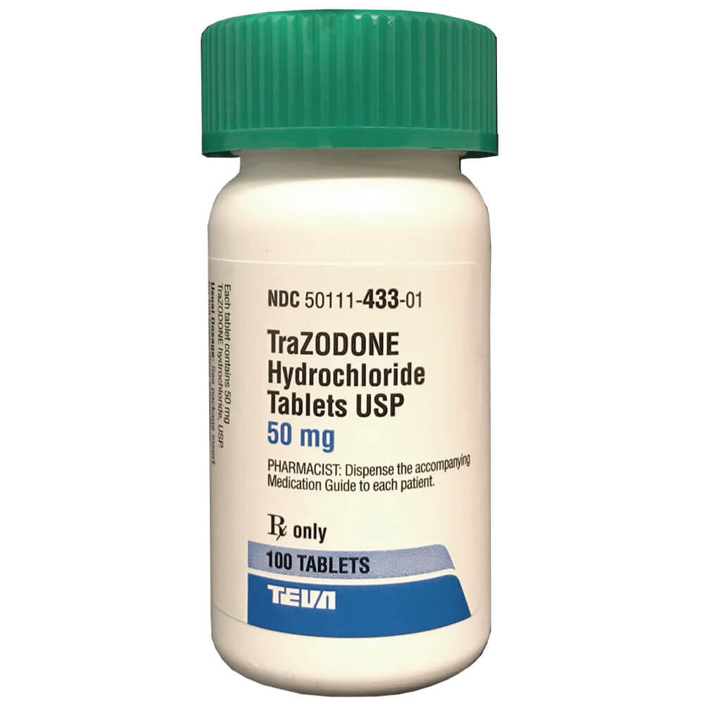Rx Trazodone 50 mg x 100 tablets