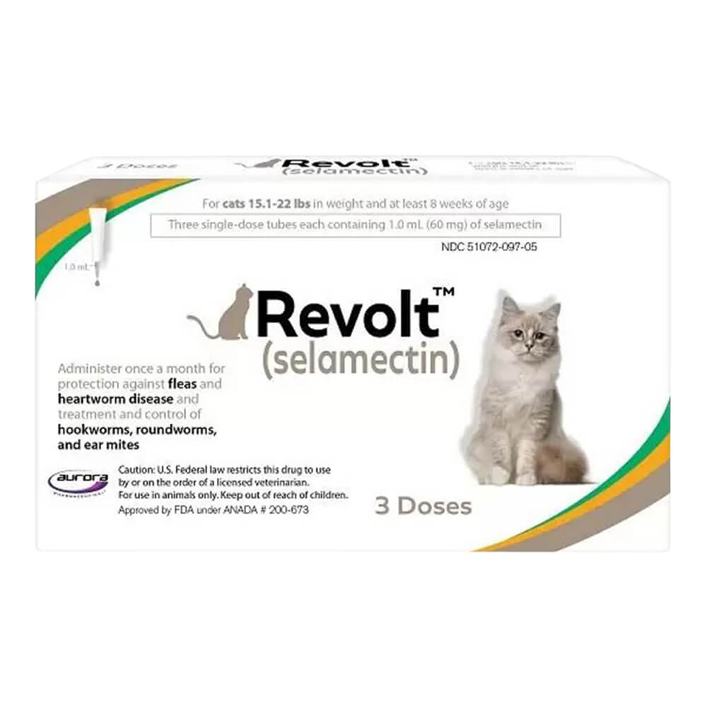 Rx Revolt (selamectin) Cat 15.1-22 lbs 3pk