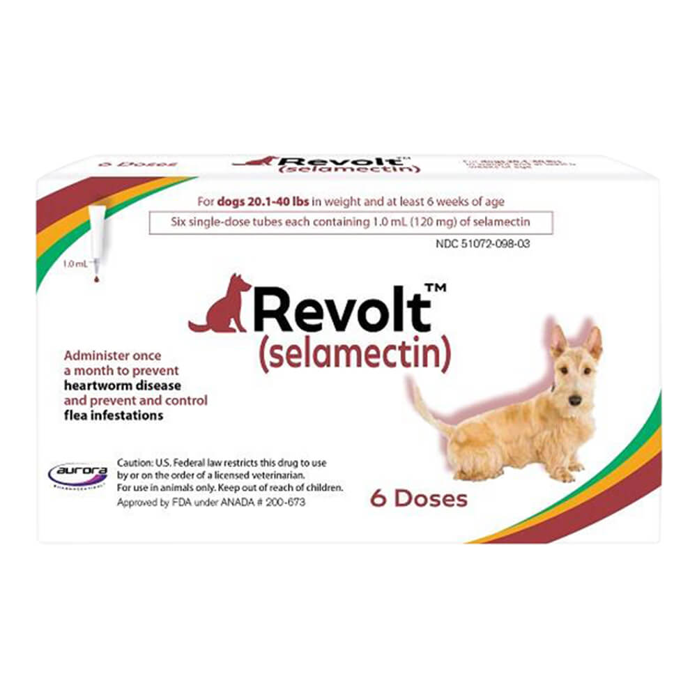 Rx Revolt (selamectin) Dog  20.1-40 lbs  6pk