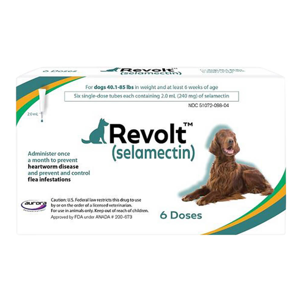 Rx Revolt (selamectin) Dog 40.1-85 lbs 6pk