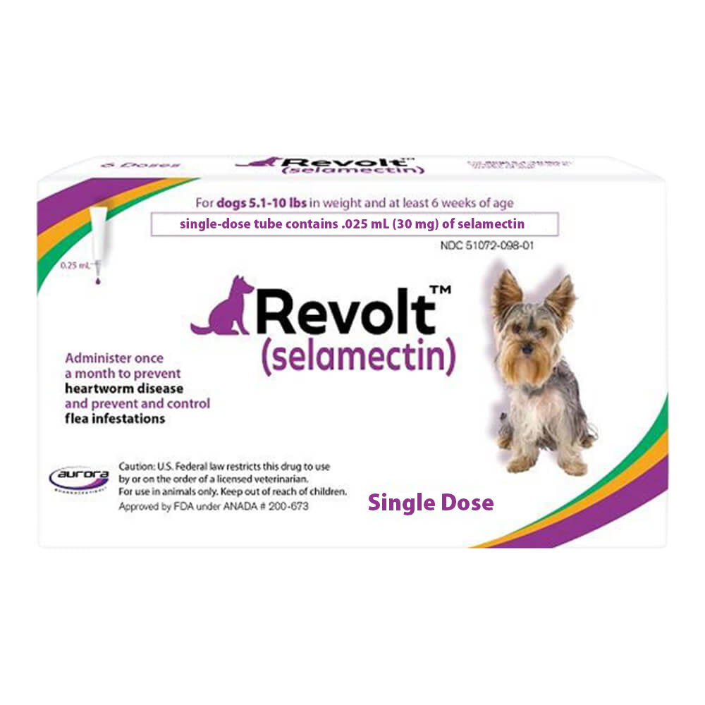 Rx Revolt (selamectin)  Dog 5.1-10 lbs Single