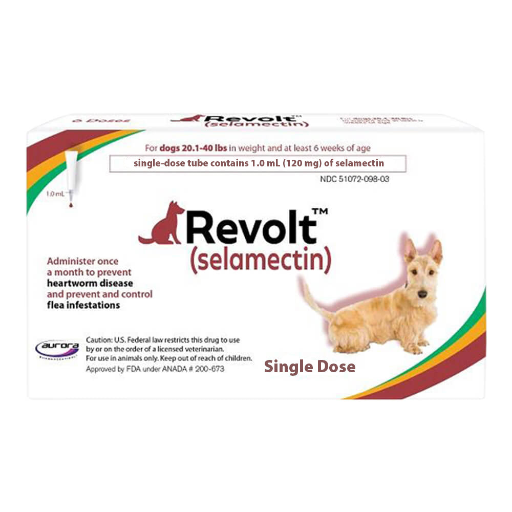 Rx Revolt (selamectin)  Dog 20.1-40 lbs Single