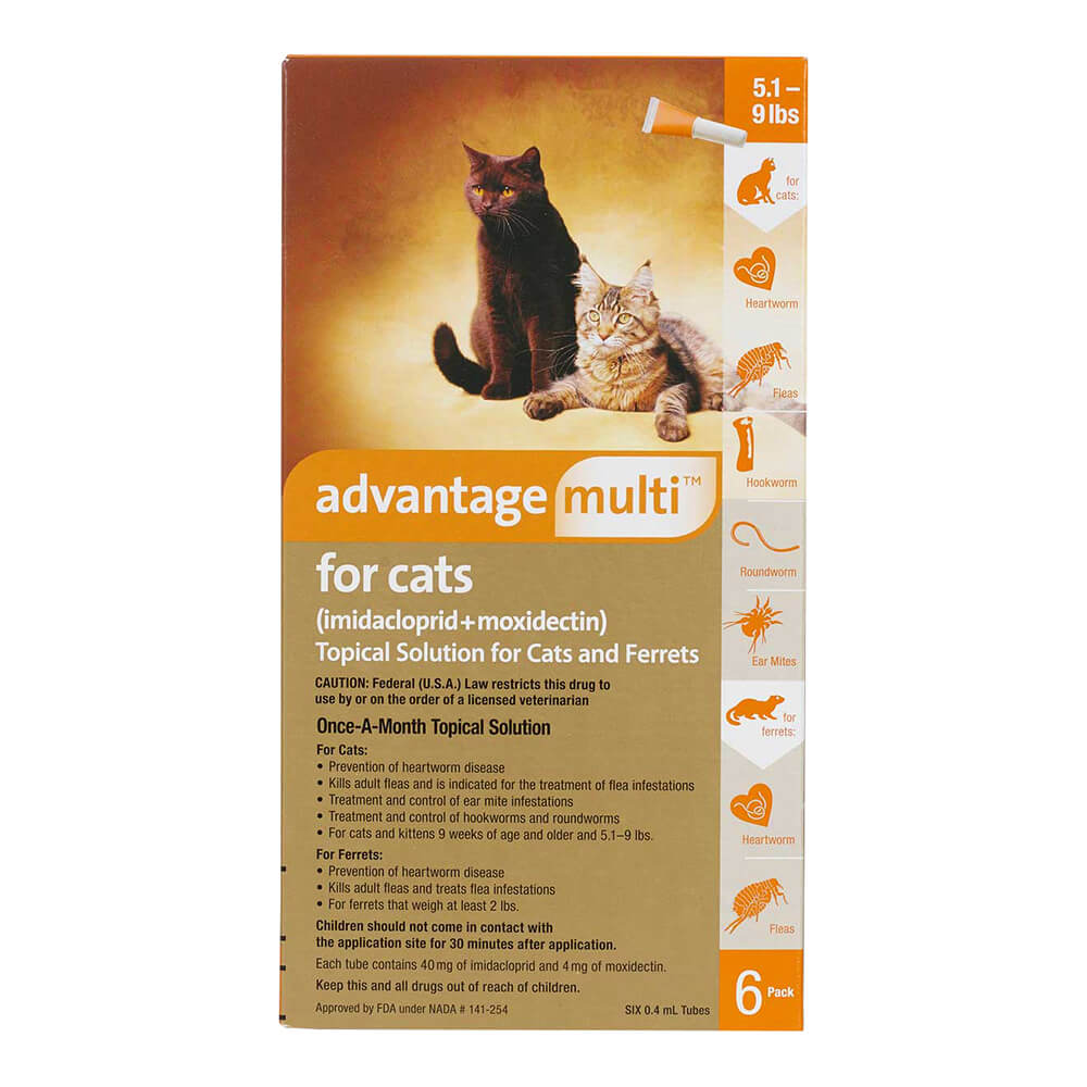 Rx Advantage Multi for Cats 5.1-9 lbs (Orange) x 6 month