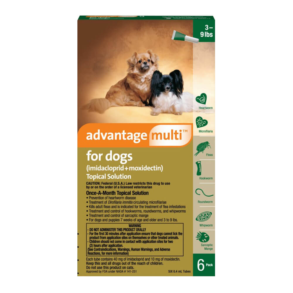 Rx Advantage Multi for Dogs 3-9 lbs (Green) x 6 month