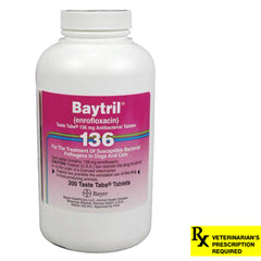 Rx Baytril 136 mg x 200 taste tablets