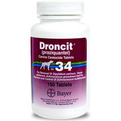Rx Droncit for Dogs 34 mg x 150 tablets