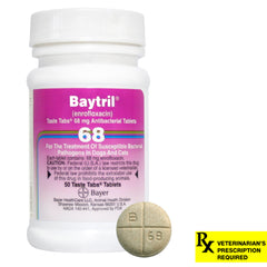 Rx Baytril 68 mg x 50 taste tablets