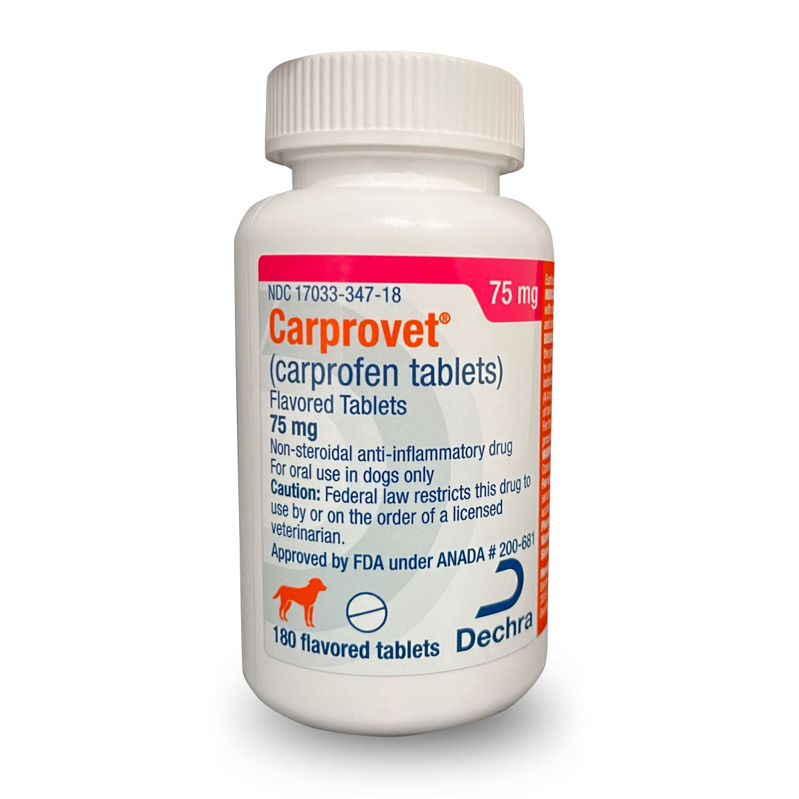 Rx Carprovet Flavored Tablets 75 mg, 180 ct