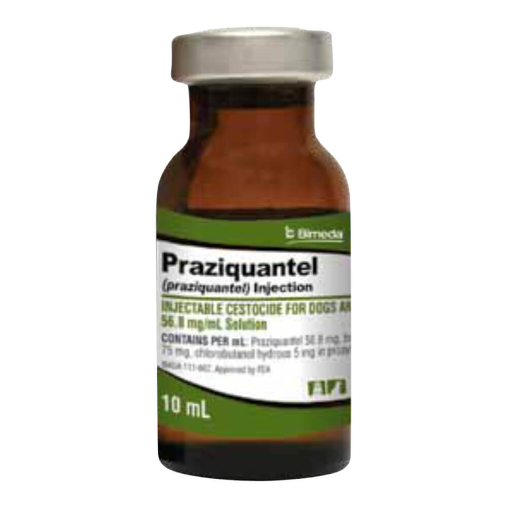 Rx Praziquantel 56.8mg/ml X 10ml injection