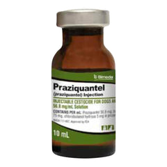Rx Praziquantel 56.8mg/ml X 10ml injection