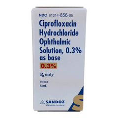 Rx Ciprofloxacin 0.3% x 5 ml opth solution
