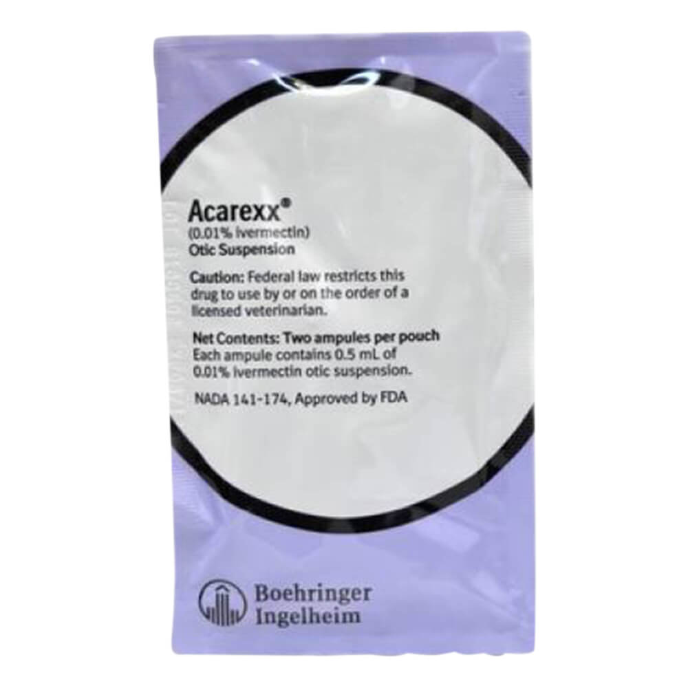 Rx Acarexx 0.01% otic suspension x 0.5ml ampule