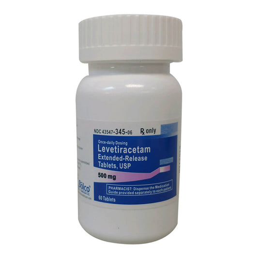 Rx Levetiracetam ER 500mg x 60 tablets
