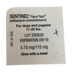 أقراص Rx Sentinel Flavor 11-25 رطل × قرص واحد