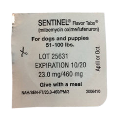Rx Sentinel Flavor Tabs 51-100lbs x 1 tablet