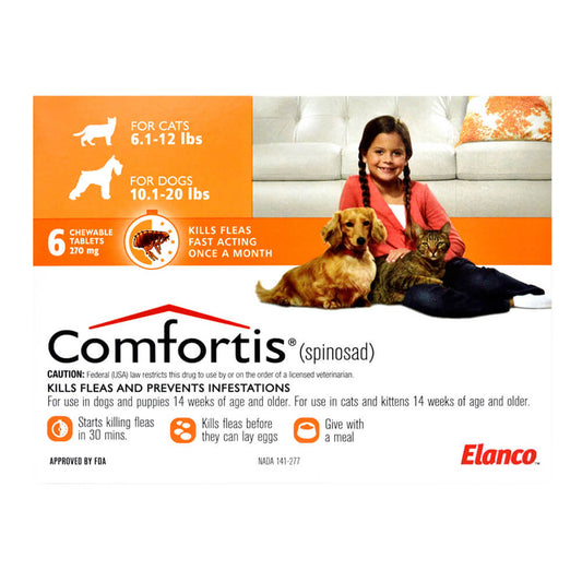 Rx Comfortis 10.1-20 lb Dogs/6.1-12 lb Cats x 6 tablets