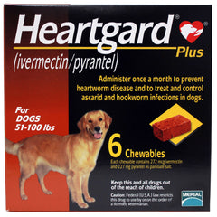 Rx Heartgard Plus 51-100 lbs  6 Month (Brown)