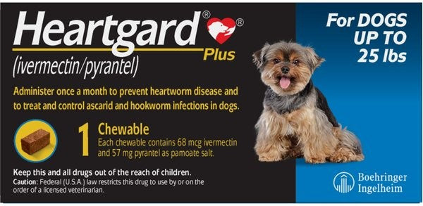 Rx Heartgard plus 0-25lbs x1 قرص