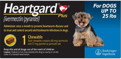 Rx Heartgard plus 0-25lbs x1 tablet