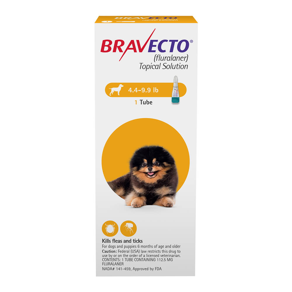 Rx Bravecto top Dog 112.5mg 4.4-9.9lbs x 1 tube