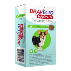 وصفة طبية Bravecto لمدة شهر واحد من 22 إلى 44 رطلاً × قرص واحد